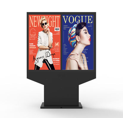 comprare 55 pollici Digital Standee Outdoor Signage Kiosk Doppio schermo Windows Linux System fabbricazione online