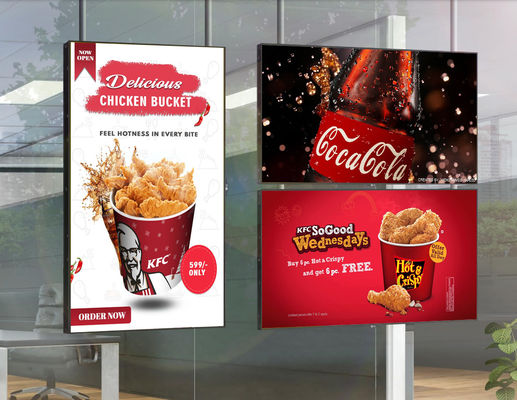 comprare 55 pollici LCD rivolto alla finestra schermo Smart Signage Menu Board 3000nits online manufacture