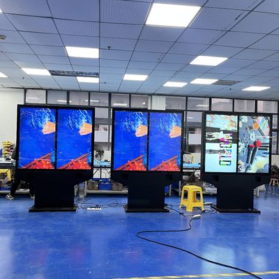 comprare 55-Inch Dual-Screen Side-By-Side Outdoor Waterproof High Brightness KFC / McDonald'S Menu Boards fabbricazione online