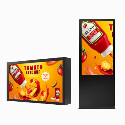 comprare 100 pollici 4K Outdoor Digital Signage con luminosità di 3000Nits e IP65 TV LCD impermeabile fabbricazione online