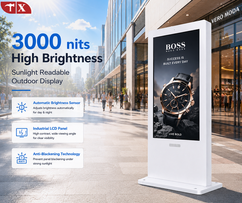 comprare Display LCD pubblicitario esterno commerciale da 75 ̊ con alta luminosità di 3000 nits fabbricazione online