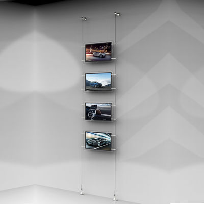 Android 11 Wifi Remote Glass Window Hanging Digital Signage con alloggiamento in alluminio